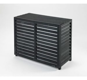 Black Heat Pump Screens Cover