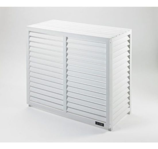 White Heat Pump Screens Cover